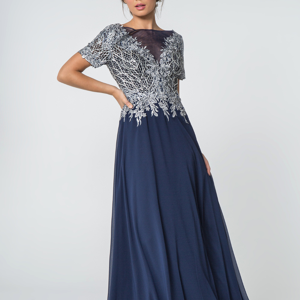 N/A NEW NAVY EVENING FORMAL Mother of the Bride Dress Plus Size DRESS GSGL2826